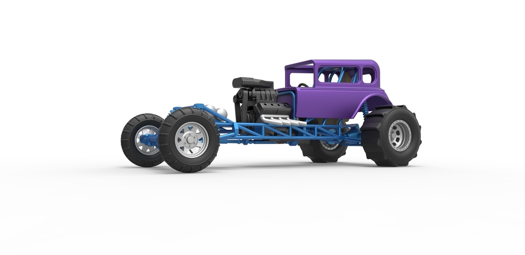 Diecast Mud dragster Hot Rod Scale 1 to 25 3D Print 478781