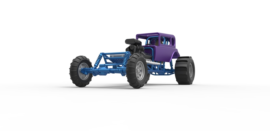 Diecast Mud dragster Hot Rod Scale 1 to 25 3D Print 478783