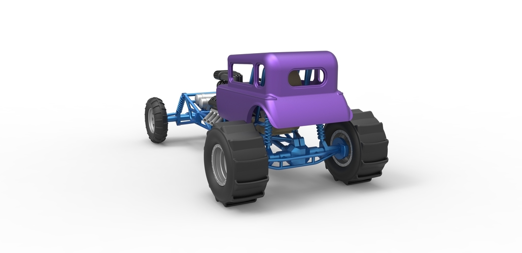 Diecast Mud dragster Hot Rod Scale 1 to 25 3D Print 478790