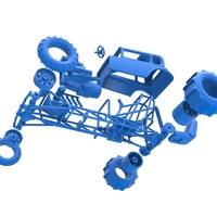 Diecast Mud dragster Hot Rod Scale 1 to 25 - Thumbnail 15