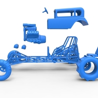 Diecast Mud dragster Hot Rod Scale 1 to 25 - Thumbnail 17