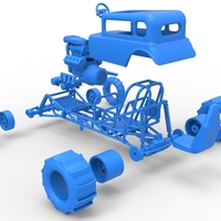 Diecast Mud dragster Hot Rod Scale 1 to 25 - Thumbnail 19