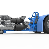 Diecast Pulling tractor with 4 jet engines Scale 1 to 25 - Thumbnail 2