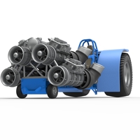 Diecast Pulling tractor with 4 jet engines Scale 1 to 25 - Thumbnail 4