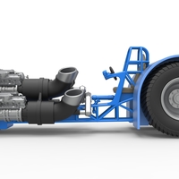 Diecast Pulling tractor with 4 jet engines Scale 1 to 25 - Thumbnail 7