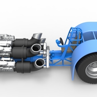 Diecast Pulling tractor with 4 jet engines Scale 1 to 25 - Thumbnail 8