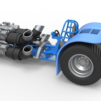 Diecast Pulling tractor with 4 jet engines Scale 1 to 25 - Thumbnail 10