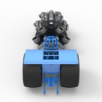 Diecast Pulling tractor with 4 jet engines Scale 1 to 25 - Thumbnail 12