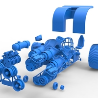 Diecast Pulling tractor with 4 jet engines Scale 1 to 25 - Thumbnail 16