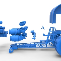 Diecast Pulling tractor with 4 jet engines Scale 1 to 25 - Thumbnail 17