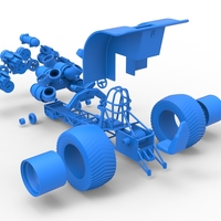 Diecast Pulling tractor with 4 jet engines Scale 1 to 25 - Thumbnail 19