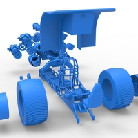 Diecast Pulling tractor with 4 jet engines Scale 1 to 25 - Thumbnail 20