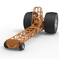 Diecast Pulling tractor chassis Scale 1 to 25 - Thumbnail 3