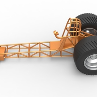 Diecast Pulling tractor chassis Scale 1 to 25 - Thumbnail 8