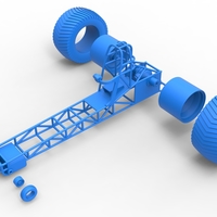 Diecast Pulling tractor chassis Scale 1 to 25 - Thumbnail 14