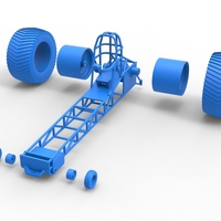 Diecast Pulling tractor chassis Scale 1 to 25 - Thumbnail 15