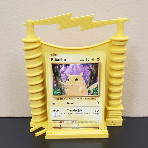 Electric Pokemon Card Stand 3D Print 478971