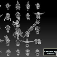Small Orc Heads Megapack 3D Printing 478978