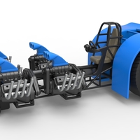 Diecast Pulling tractor with longitudinal V8 engines 1:25 - Thumbnail 1