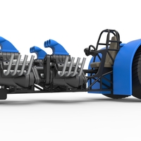 Diecast Pulling tractor with longitudinal V8 engines 1:25 - Thumbnail 2