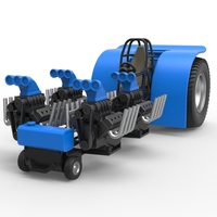 Diecast Pulling tractor with longitudinal V8 engines 1:25 - Thumbnail 3