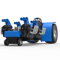 Diecast Pulling tractor with longitudinal V8 engines 1:25 - Thumbnail 4