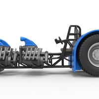 Diecast Pulling tractor with longitudinal V8 engines 1:25 - Thumbnail 7