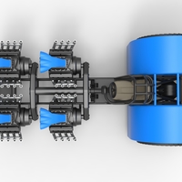 Diecast Pulling tractor with longitudinal V8 engines 1:25 - Thumbnail 9