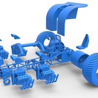 Diecast Pulling tractor with longitudinal V8 engines 1:25 - Thumbnail 14