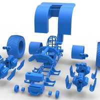 Diecast Pulling tractor with longitudinal V8 engines 1:25 - Thumbnail 17