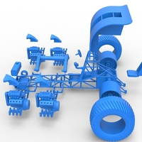 Diecast Pulling tractor with longitudinal V8 engines 1:25 - Thumbnail 18