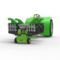 Diecast Pulling tractor with transverse V8 engines 1:25 - Thumbnail 4