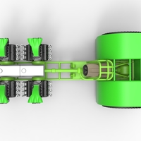 Diecast Pulling tractor with transverse V8 engines 1:25 - Thumbnail 9