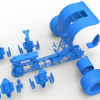 Diecast Pulling tractor with transverse V8 engines 1:25 - Thumbnail 15