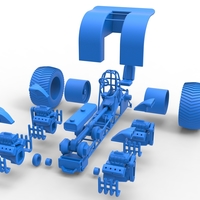 Diecast Pulling tractor with transverse V8 engines 1:25 - Thumbnail 17