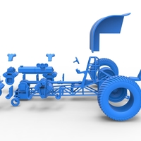 Diecast Pulling tractor with transverse V8 engines 1:25 - Thumbnail 18