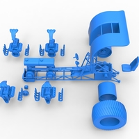 Diecast Pulling tractor with transverse V8 engines 1:25 - Thumbnail 19