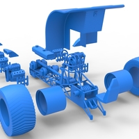 Diecast Pulling tractor with transverse V8 engines 1:25 - Thumbnail 20