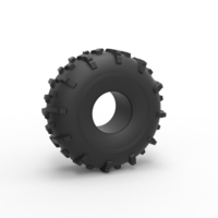 Diecast dirt dragster rear tire 2 Scale 1 to 10 - Thumbnail 1