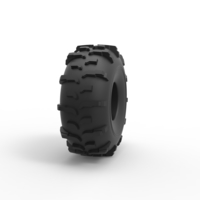 Diecast dirt dragster rear tire 2 Scale 1 to 10 - Thumbnail 3