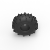 Diecast dirt dragster rear tire 2 Scale 1 to 10 - Thumbnail 6