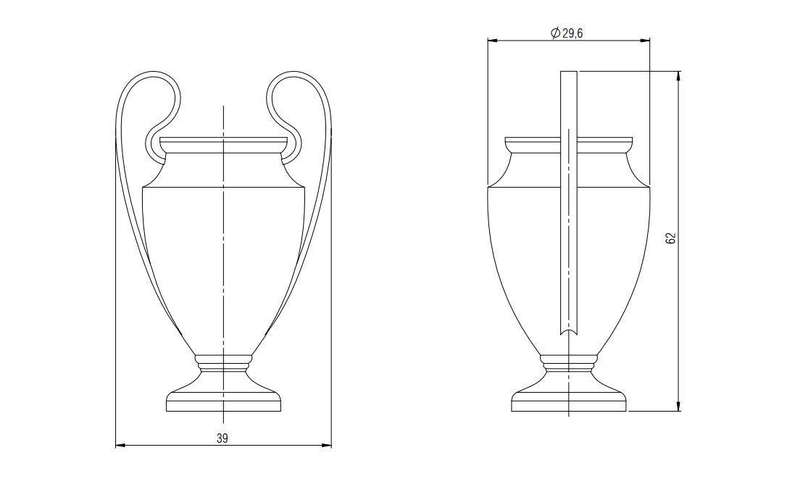 Porte Clés Ligue Des Champions 3D Et Son Mini Trophée