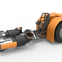 Diecast Pulling tractor with 2 jet engines 1:25 - Thumbnail 1