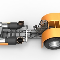 Diecast Pulling tractor with 2 jet engines 1:25 - Thumbnail 8