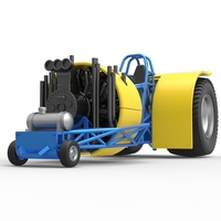 Diecast Pulling tractor with radial engine Scale 1 to 25 - Thumbnail 4