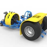 Diecast Pulling tractor with radial engine Scale 1 to 25 - Thumbnail 10