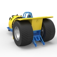 Diecast Pulling tractor with radial engine Scale 1 to 25 - Thumbnail 11