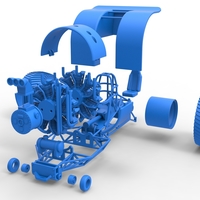 Diecast Pulling tractor with radial engine Scale 1 to 25 - Thumbnail 16