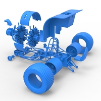 Diecast Pulling tractor with radial engine Scale 1 to 25 - Thumbnail 19