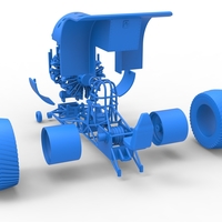 Diecast Pulling tractor with radial engine Scale 1 to 25 - Thumbnail 20